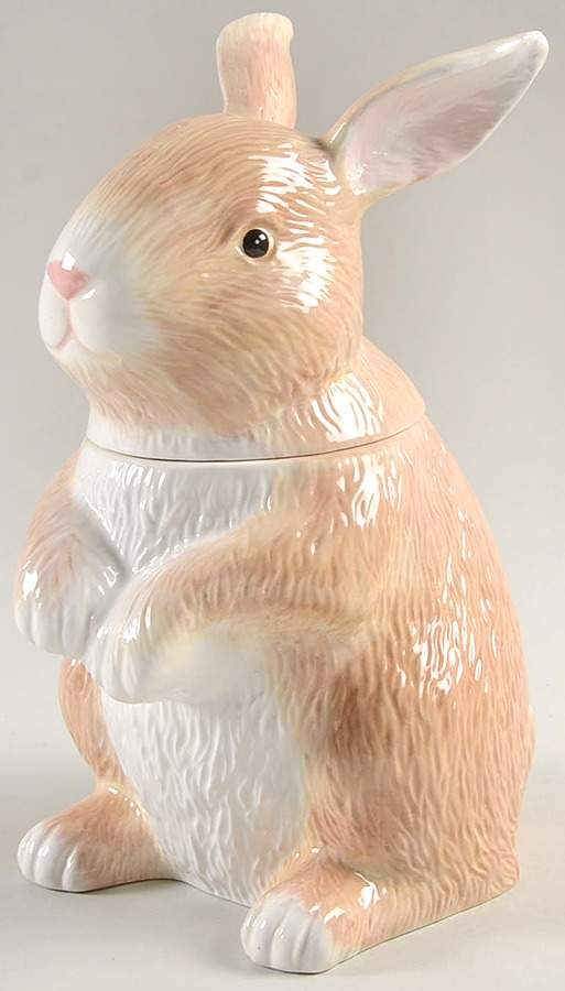 Bunny Patch Figural Cookie Jar & Lid by Certified International-1