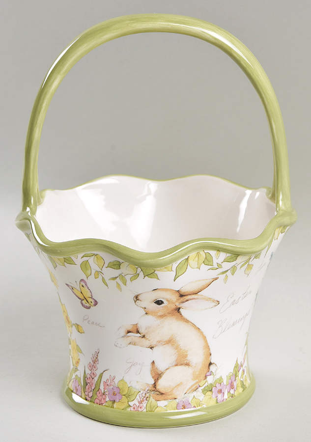 Bunny Patch 7" Handled Basket by Certified International-1