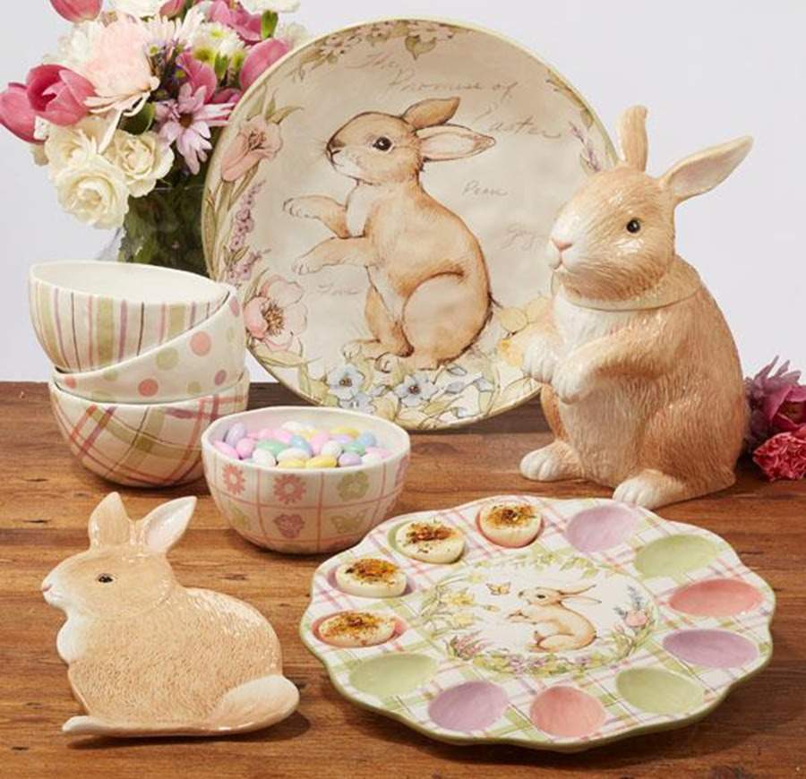 Bunny Patch Deviled Egg Plate by Certified International-1