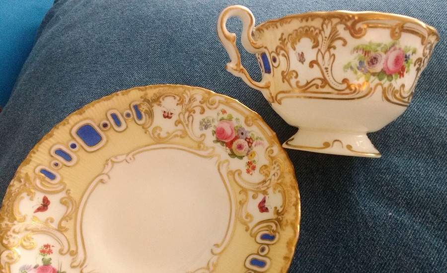 Berlin Footed Cup & Saucer Set by Copeland & Garrett-1