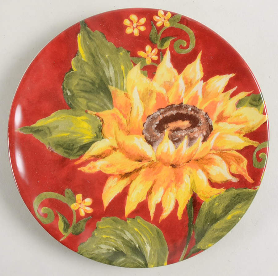 Sunflower Sunset Canape Plate by Certified International-1