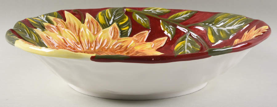 Sunflower Sunset 13" Round Serving Bowl by Certified International-1