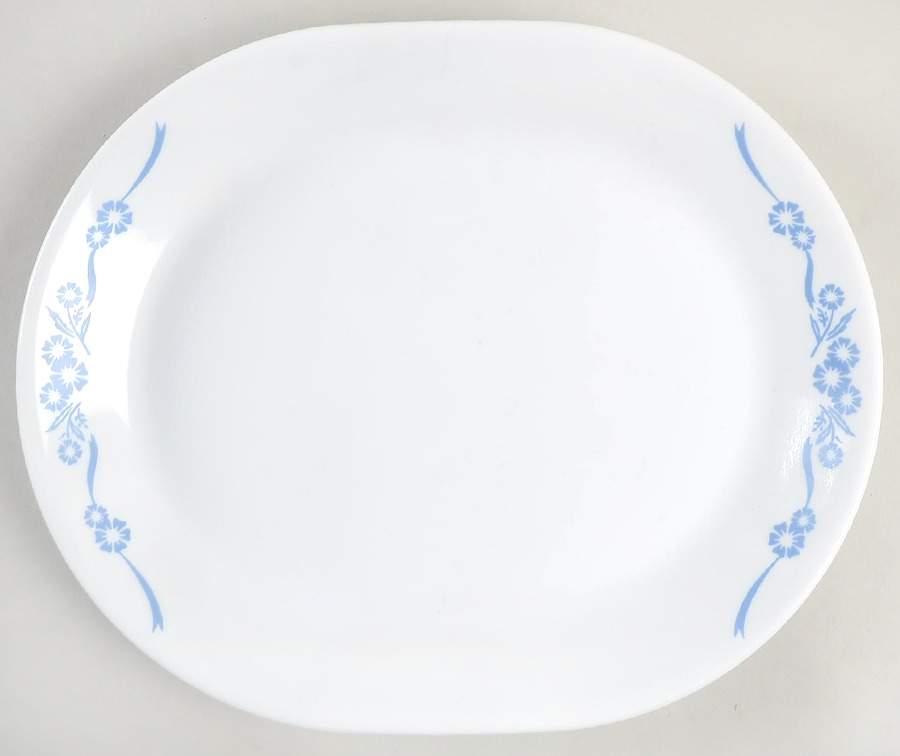 Cornflower 60th Anniversary 12" Oval Serving Platter by Corning Corelle-1