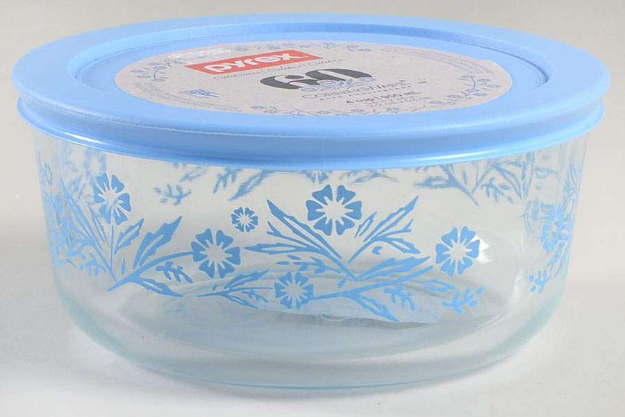 Cornflower 60th Anniversary Glassware Storage Bowl & Lid by Corning Corelle-1