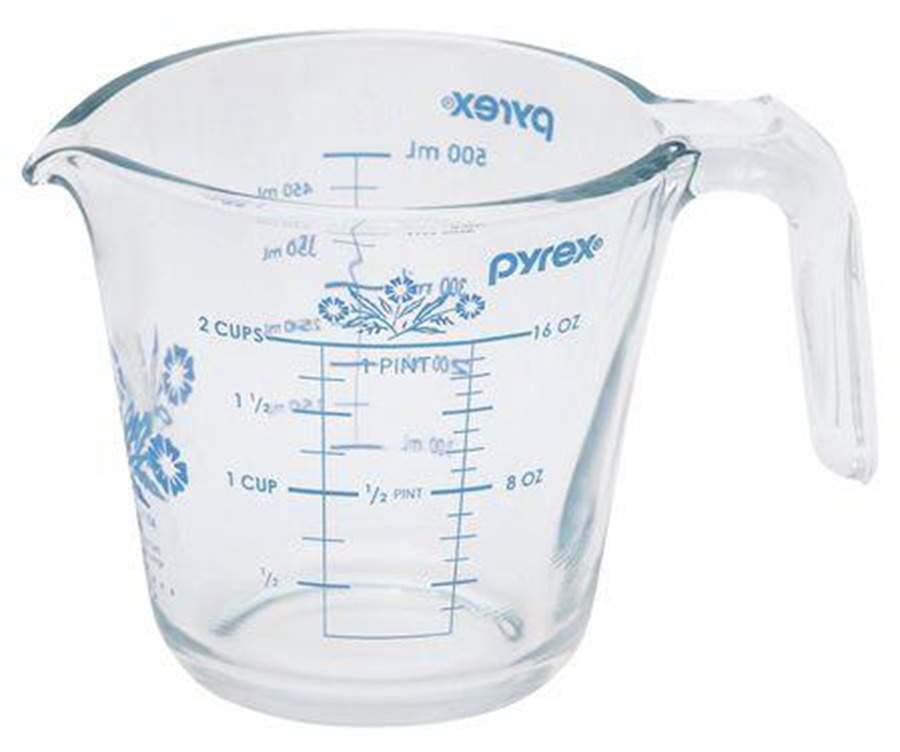 Cornflower 60th Anniversary Glassware Measuring Cup by Corning Corelle-1
