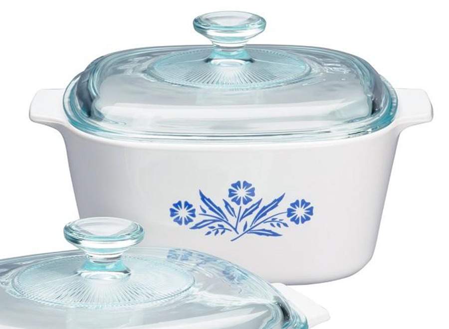 Cornflower 60th Anniversary 3 Quart Square Casserole with Lid by Corning Corelle-1