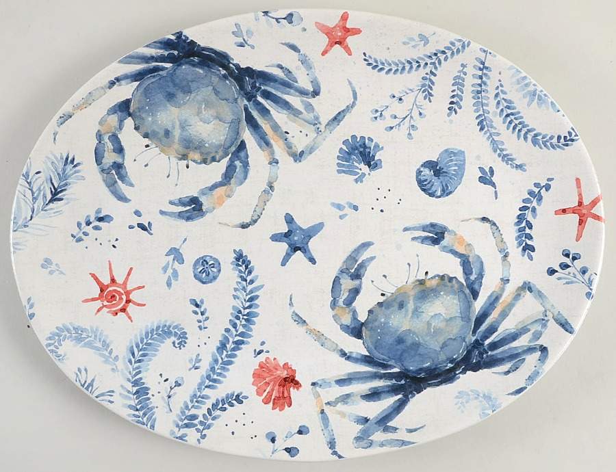 Nautical Life 16" Oval Serving Platter by Certified International-1