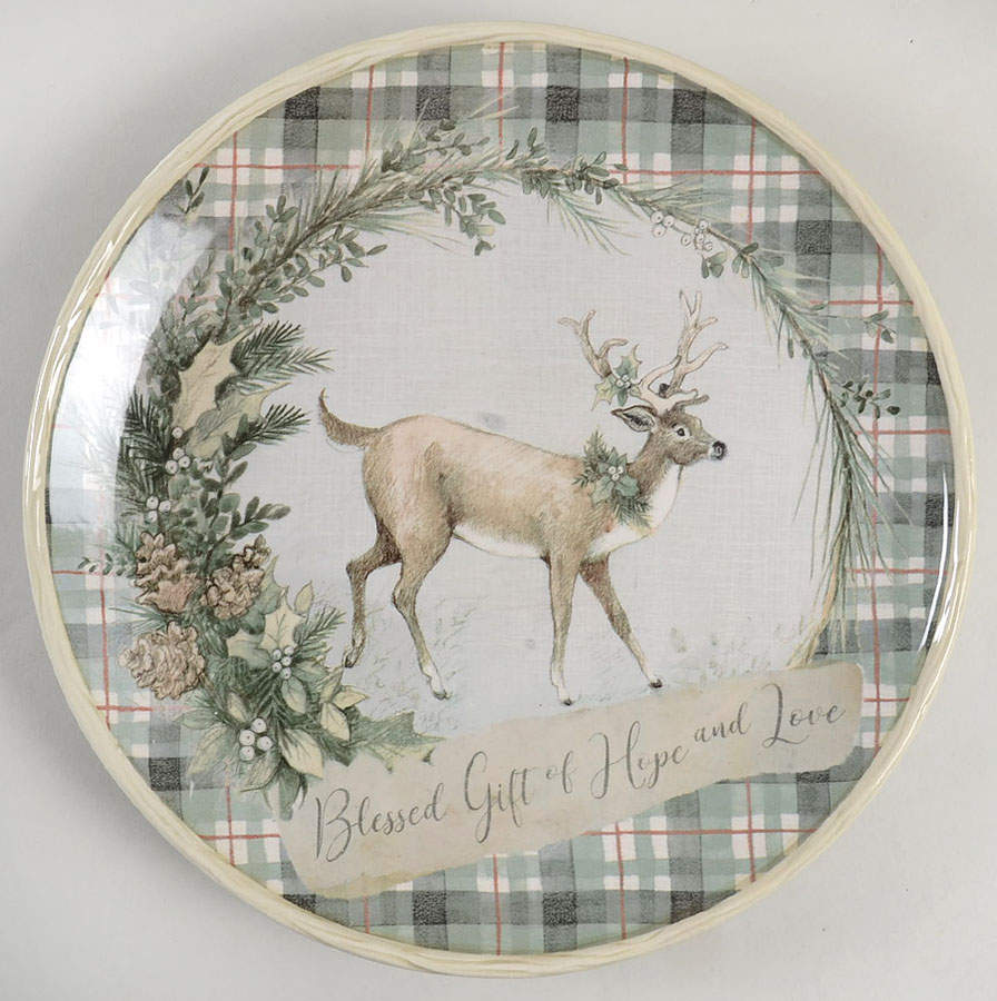 Holly and Ivy 13" Round Platter by Certified International-1
