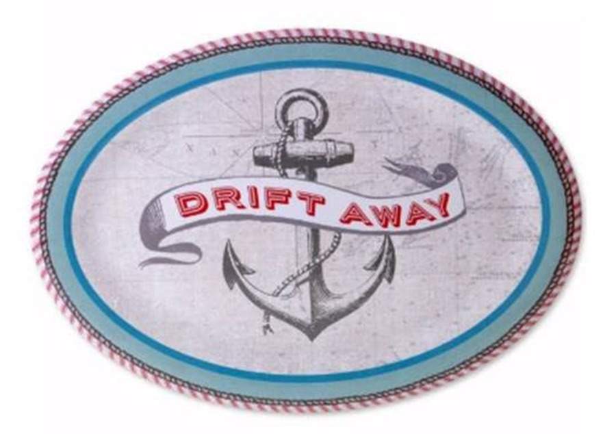 Drift Away (Melamine) 18" Oval Serving Platter by Certified International-1