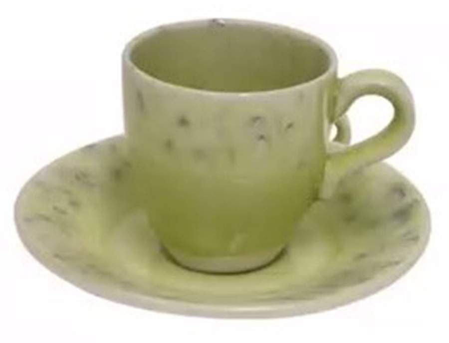 Madeira Lemon Flat Demitasse Cup & Saucer Set by Costa Nova China-1