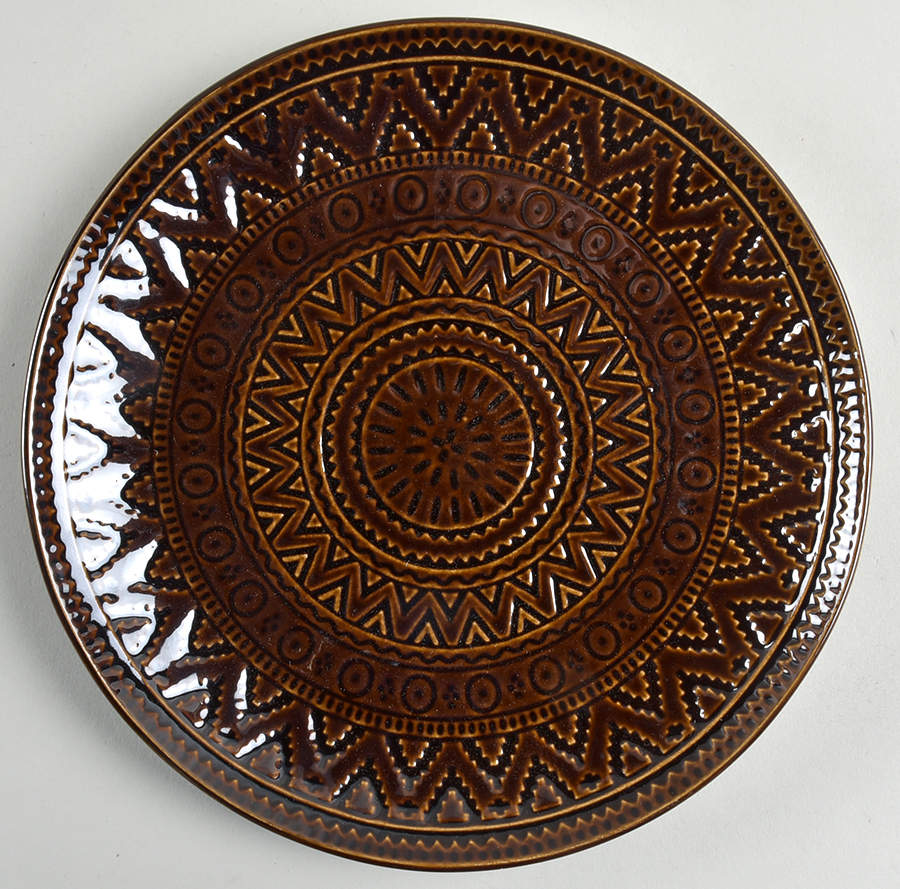 Aztec Brown Dessert Luncheon Plate by Certified International-1