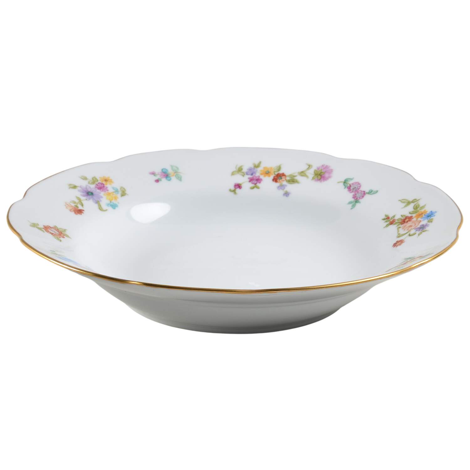 Camelia (Floral) Large Rim Soup Bowl by Couture-1