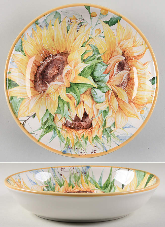 Sunflower Fields 9" Soup/Pasta Bowl by Certified International-1