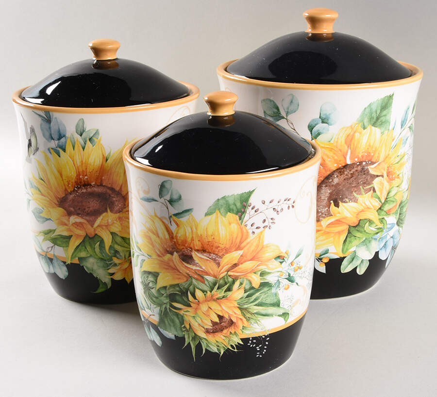 Sunflower Fields (3 Piece) Canister Set (Box Set) by Certified International-1