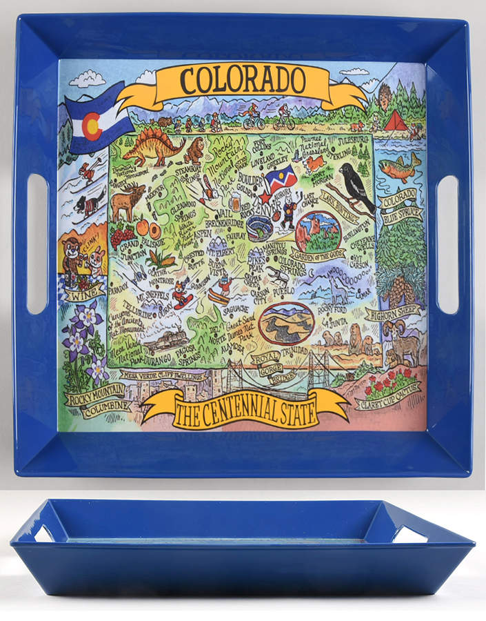 Adventure Destinations 14" Square Melamine Tray by Certified International-1