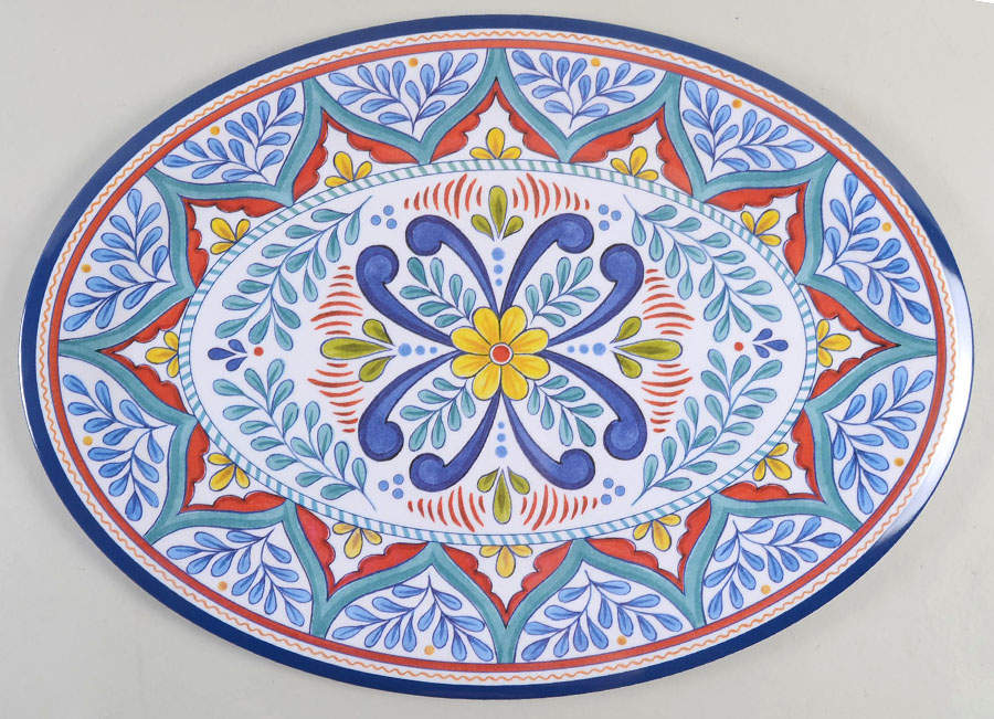 Capri Isle (Melamine) 19" Oval Serving Platter by Certified International-1