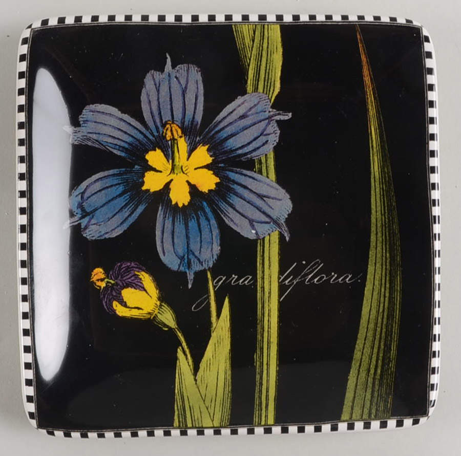 Botanical Floral Square Canape Plate by Certified International-1