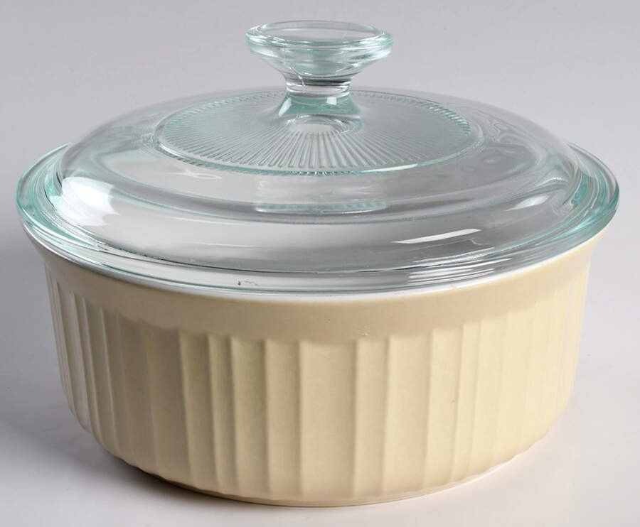 French Colours 1.5 Qt Round Covered Casserole by Corning Corelle-1
