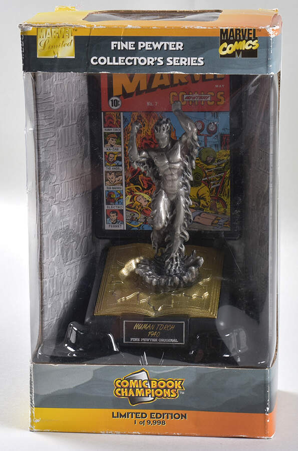 Marvel Comics Pewter Figurines Human Torch Golden Age - No Box by Comic Book Champions-1