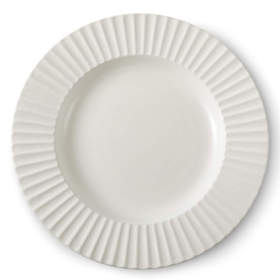 Lusso White Dinner Plate by Christian Siriano New York-1
