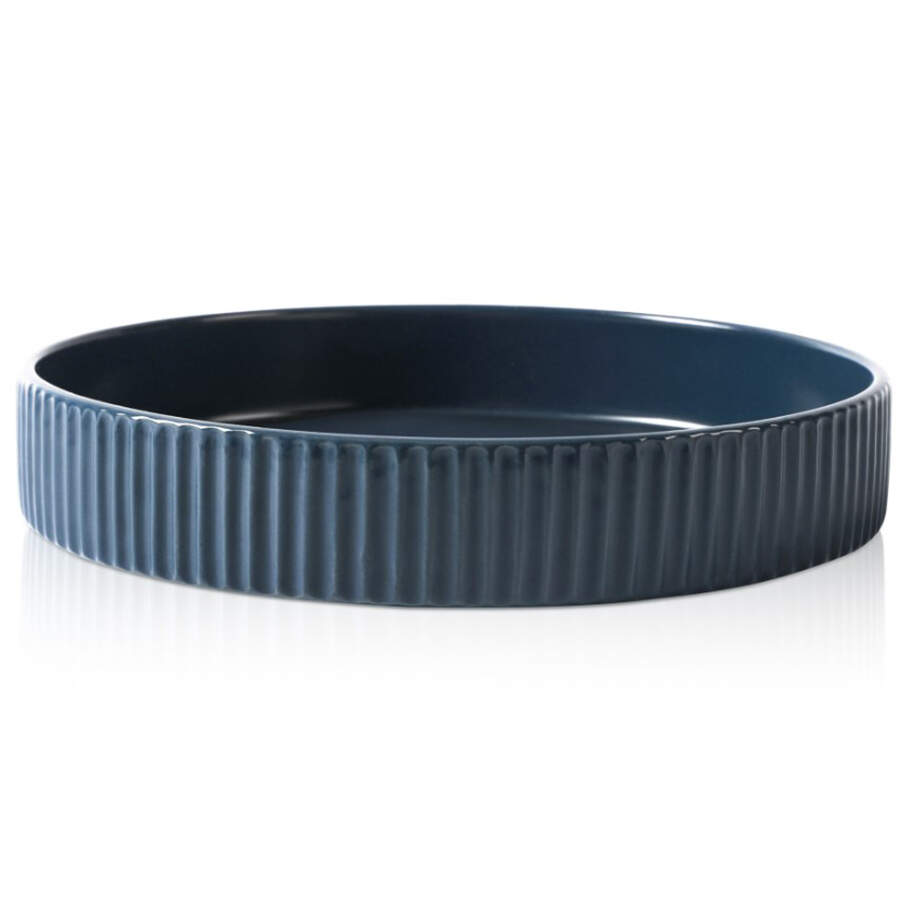 Lusso Ash Blue 8" Individual Pasta Bowl by Christian Siriano New York-1
