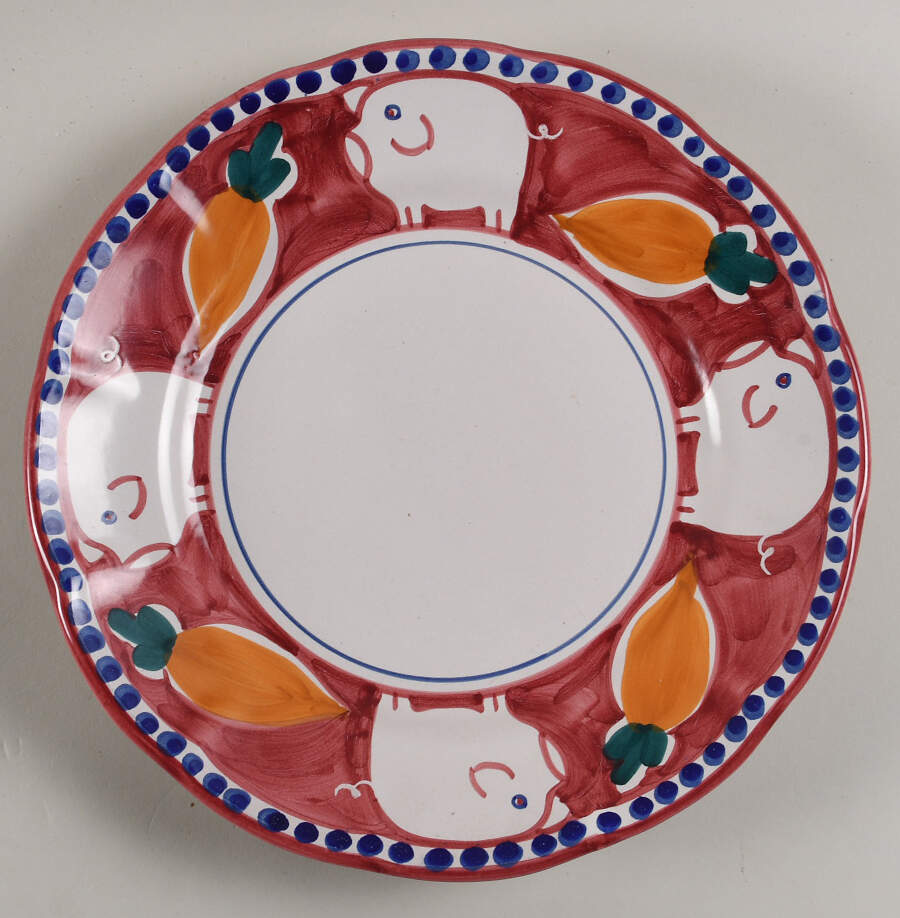 Campagna Pig Dinner Plate by Ceramica Artistica (CAS Vietri)-1
