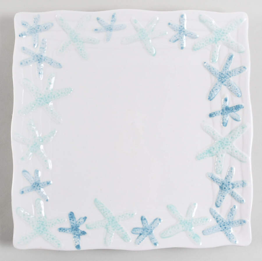 Cape Coral Square Dinner Plate by Coastal Home-1