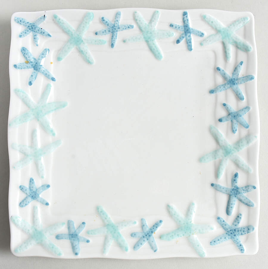 Cape Coral Square Salad Plate by Coastal Home-1