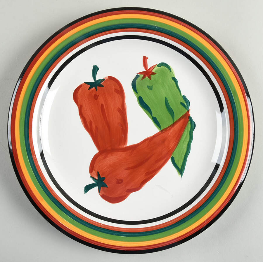 Hot Peppers Dinner Plate by Canterbury Potteries-1