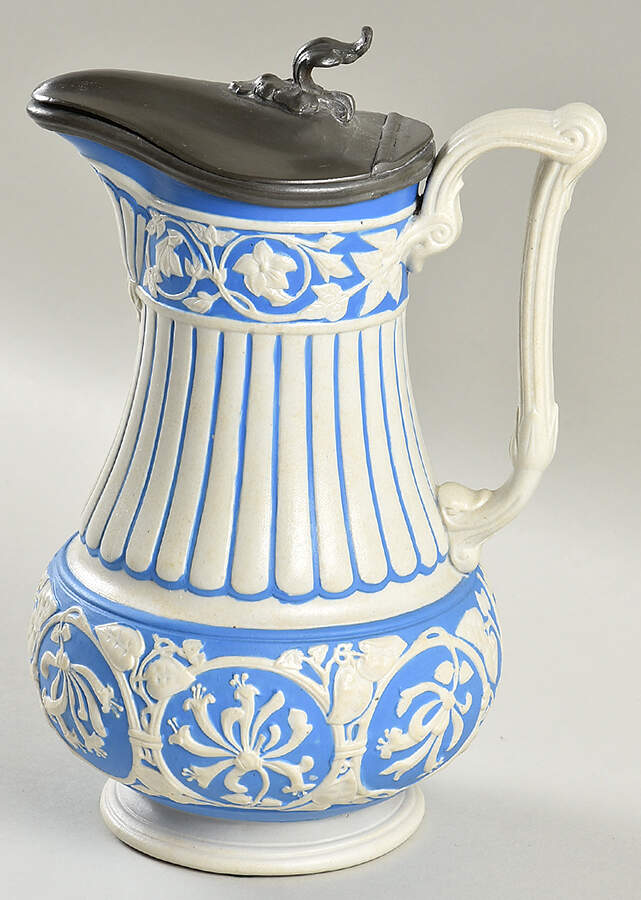 Honeysuckle 24 Oz Jug & Metal Lid by Charles Meigh & Sons-1