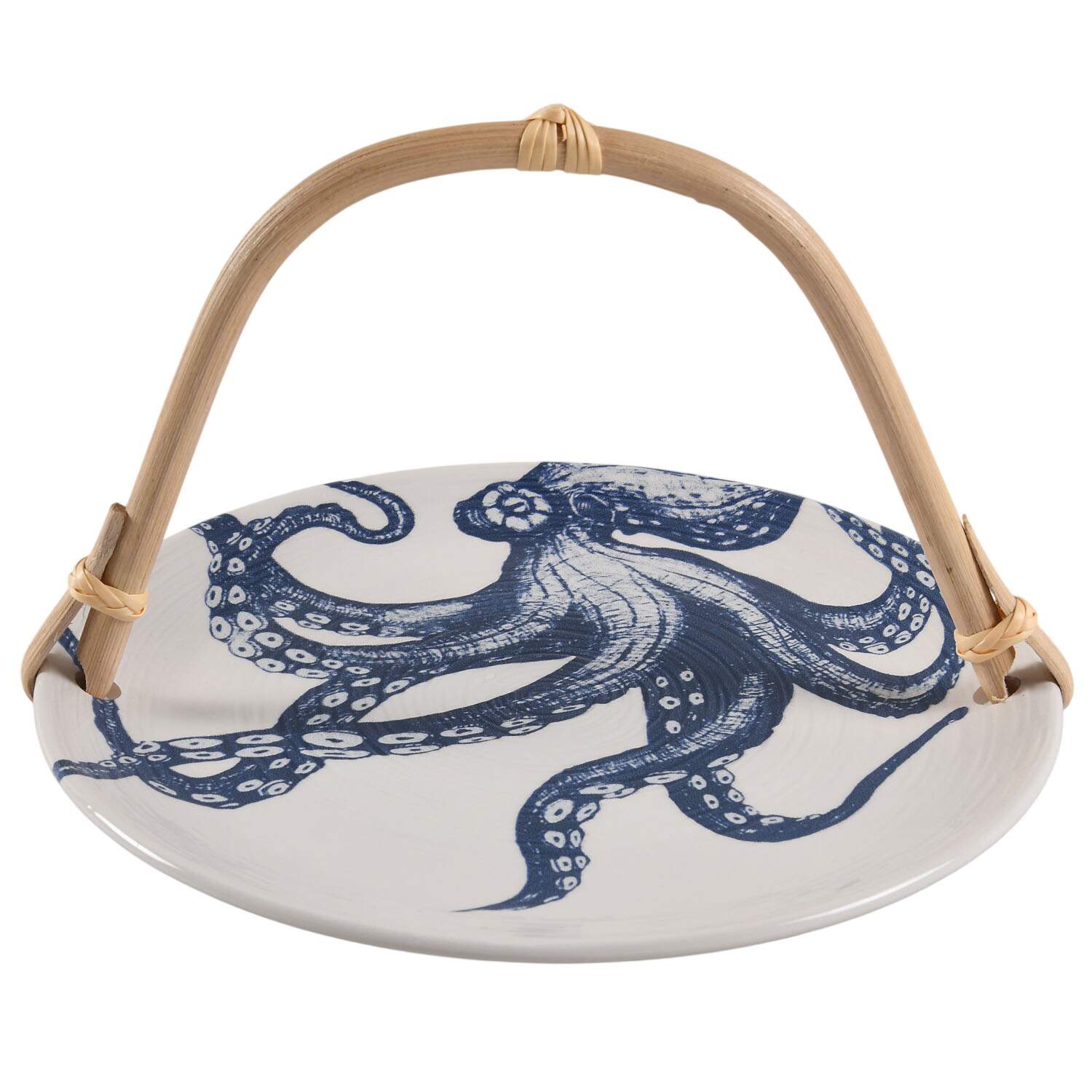 C0R15 5 3/8"-5 5/8" Bamboo Handled Serving Plate  HC by Ceramicheitalia-1