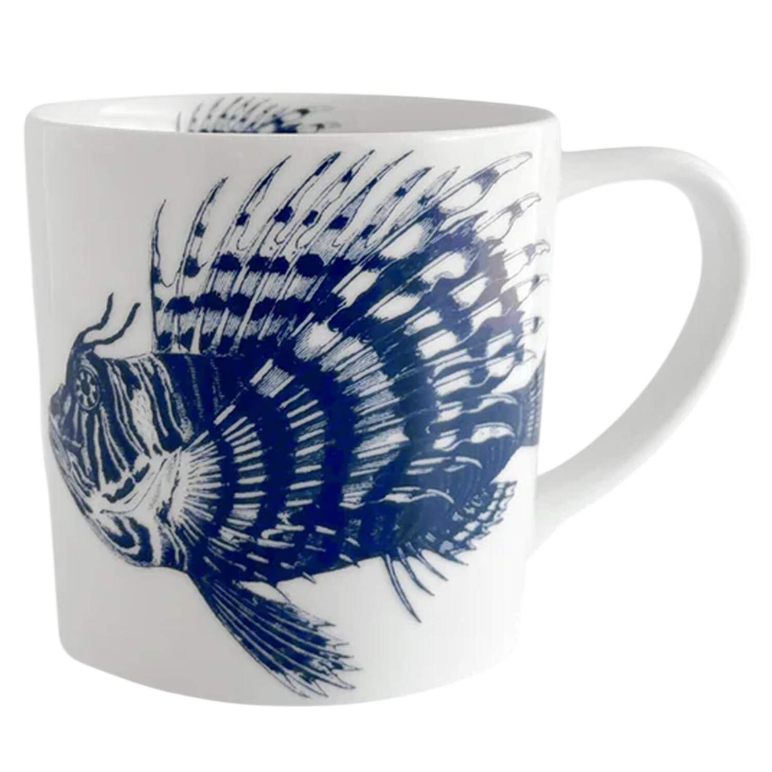 Spiky Fish Blue Mug by Caskata-1