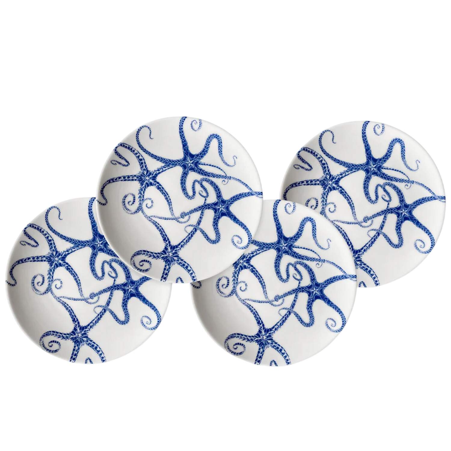 Starfish Blue Canape Plate by Caskata-1