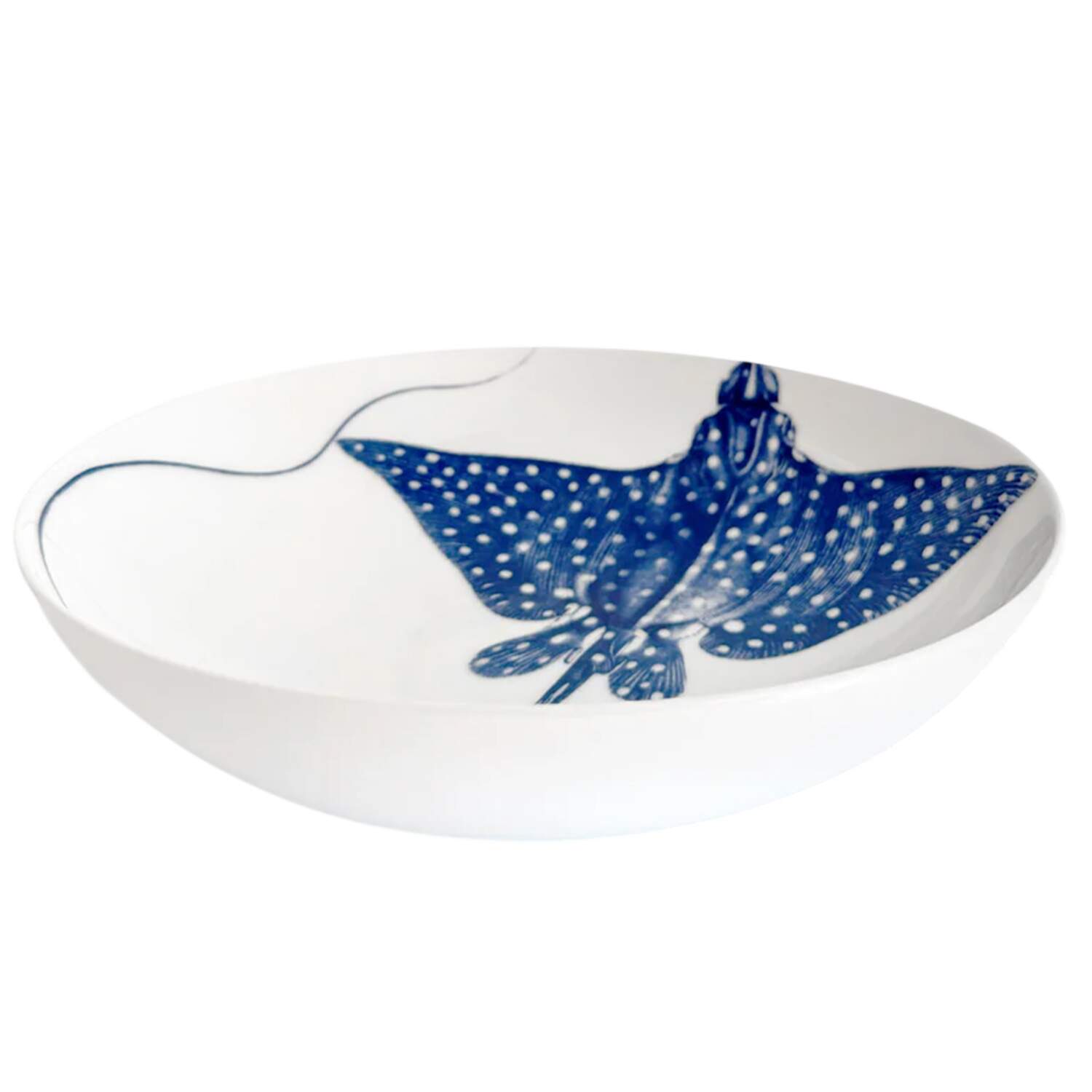 Stingray Blue Individual Dinner Bowl by Caskata-1