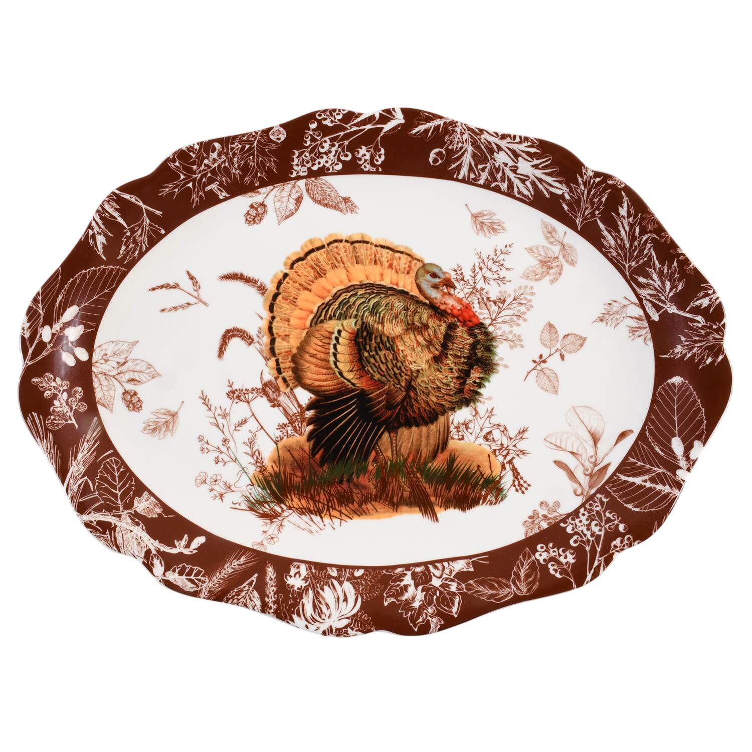 Pheasant Grove 16" Oval Serving Platter by Certified International-1