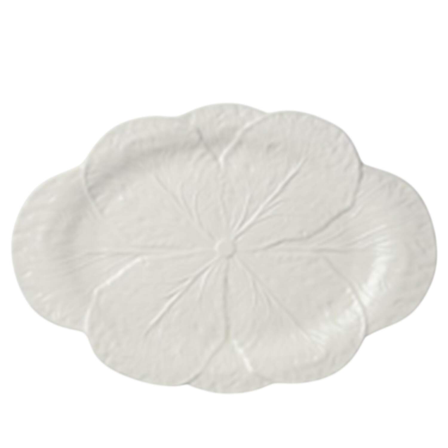 Le Jardin White Cabbage 17" Oval Serving Platter by Certified International-1