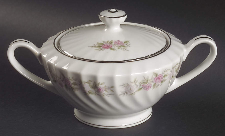Teahouse Rose Sugar Bowl & Lid by Dansico-1