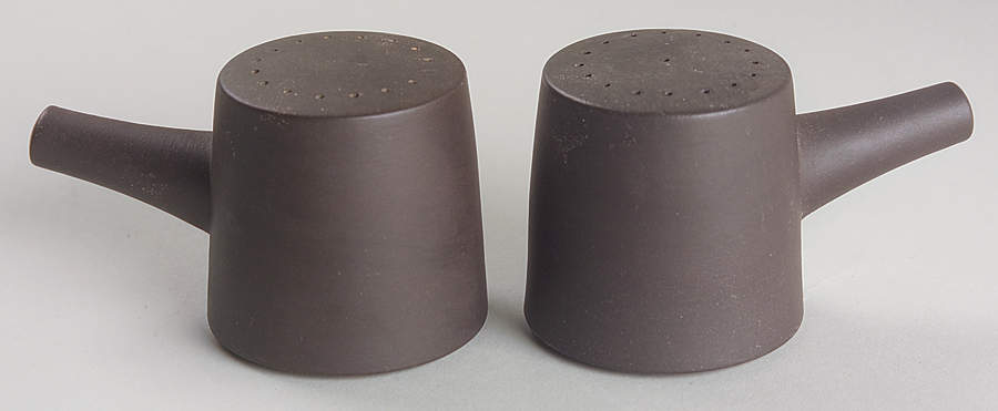 Flamestone Smooth Brown Salt & Pepper Set by Dansk-1