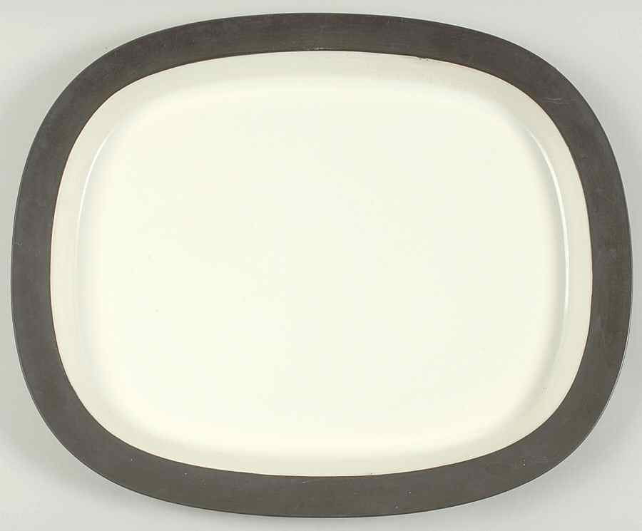 Flamestone Smooth Brown 16" Rectangular Serving Platter by Dansk-1