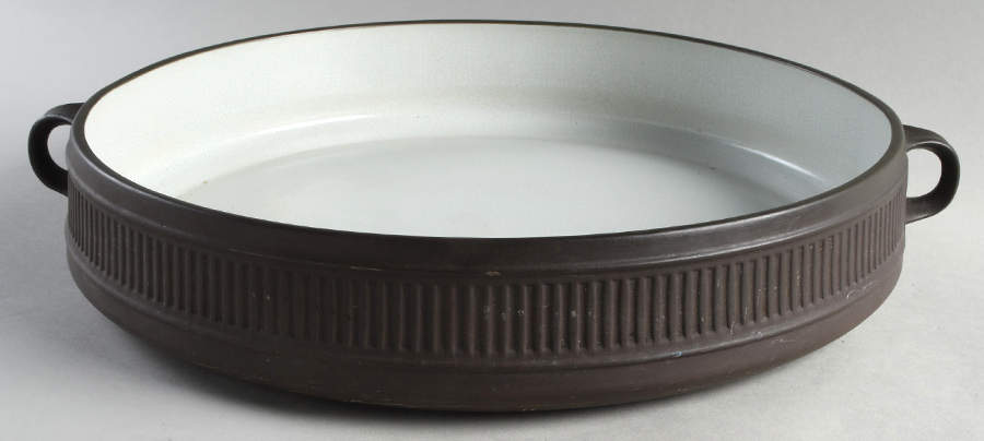 Flamestone Fluted Brown (Older) 5.25 Quart Round Casserole No Lid by Dansk-1