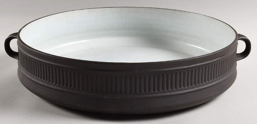 Flamestone Fluted Brown (Older) 5 Quart Round Casserole No Lid by Dansk-1