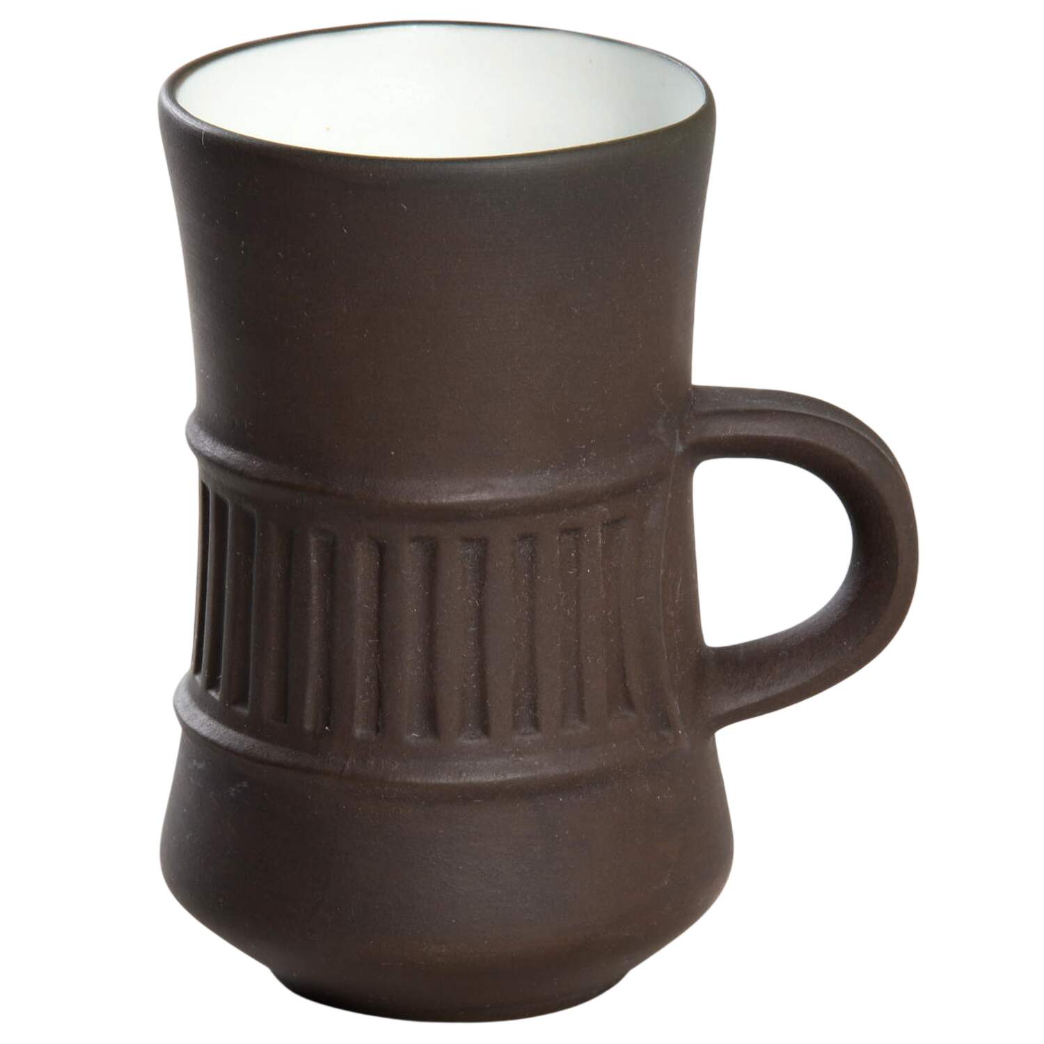 Flamestone Fluted Brown (Older) Flat Demitasse Cup by Dansk-1