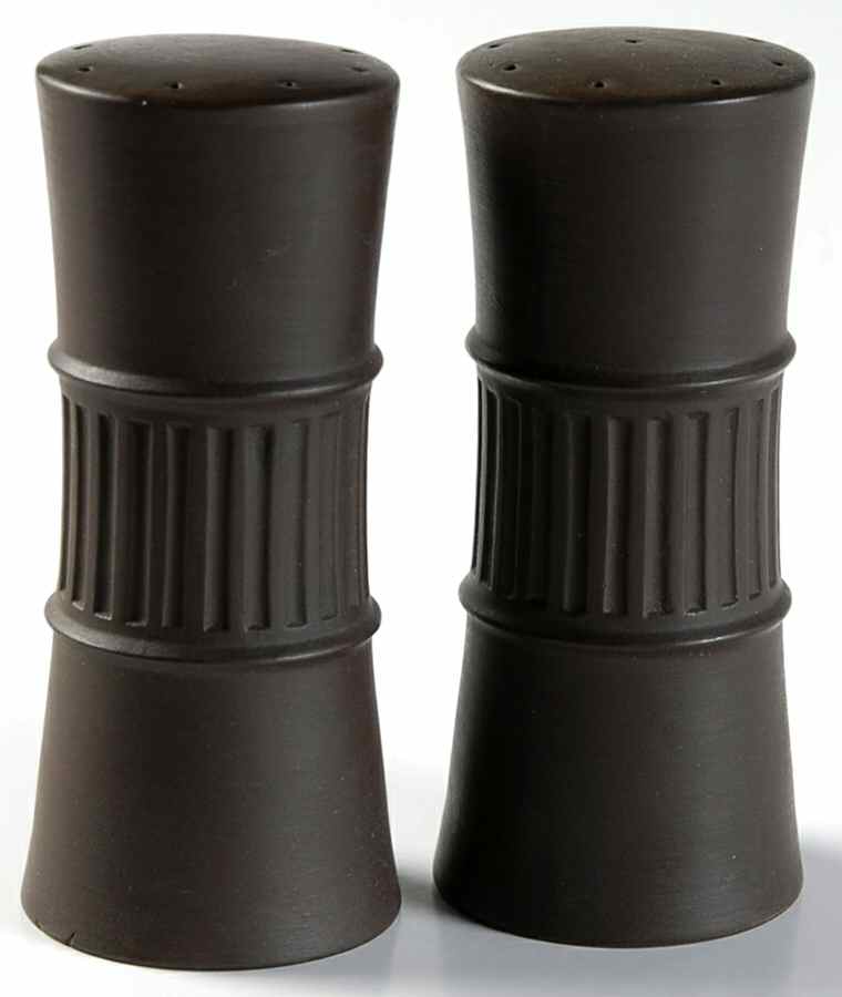 Flamestone Fluted Brown (Older) Salt & Pepper Set by Dansk-1