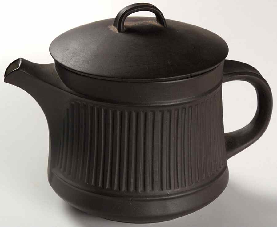 Flamestone Fluted Brown (Older) Teapot & Lid by Dansk-1