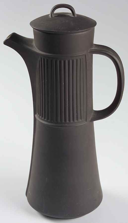 Flamestone Fluted Brown (Older) Coffee Pot & Lid by Dansk-1