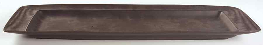 Flamestone Fluted Brown (Older) Oval Fish Dish by Dansk-1