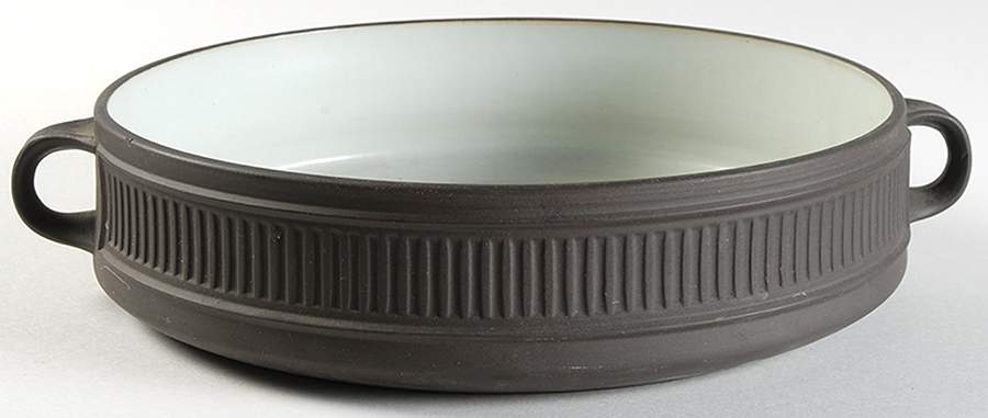 Flamestone Fluted Brown (Older) 3 Quart Round Casserole No Lid by Dansk-1