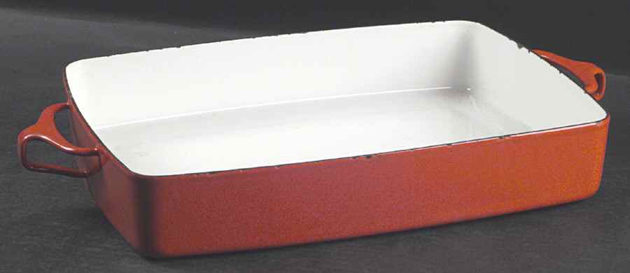 Kobenstyle Red (Older) 13" Metal Rectangular Baker by Dansk-1