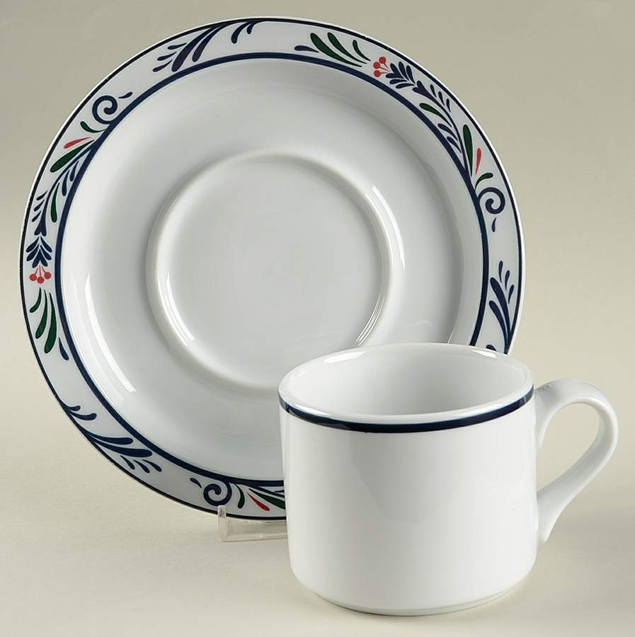 Lillihavn Flat Cup & Saucer Set by Dansk-1