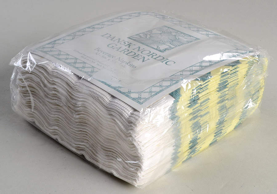 Nordic Garden-Lattice & Ribbon Package of Paper Beverage Napkins by Dansk-1